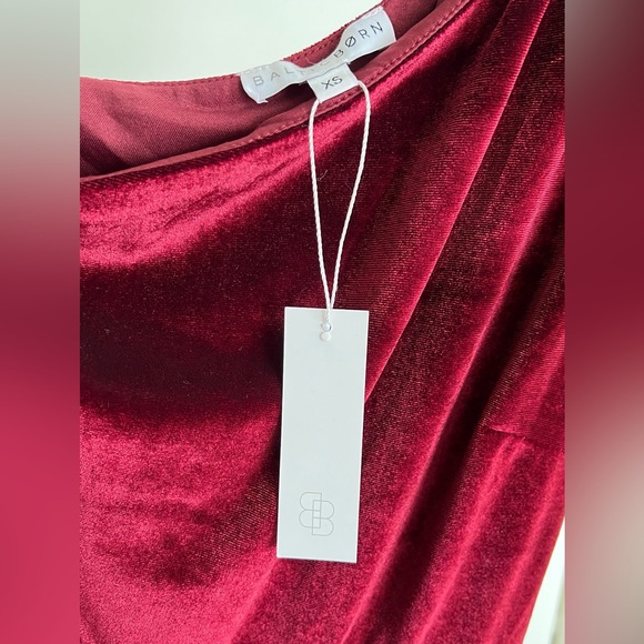 (Red Merlot)Tatiana Velvet One Shoulder Maxi Dress - Picture 12 of 15